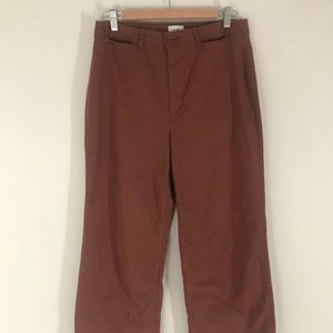 Old Navy Wide Leg Chino Pants in Rust